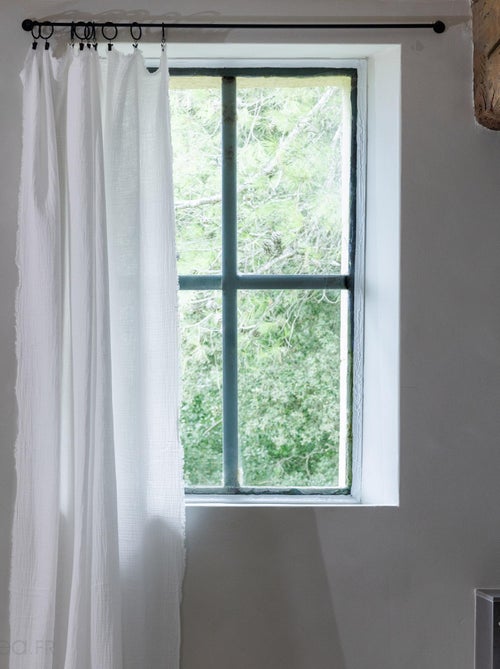Rideau MILOS en mousseline de coton - Kiabi