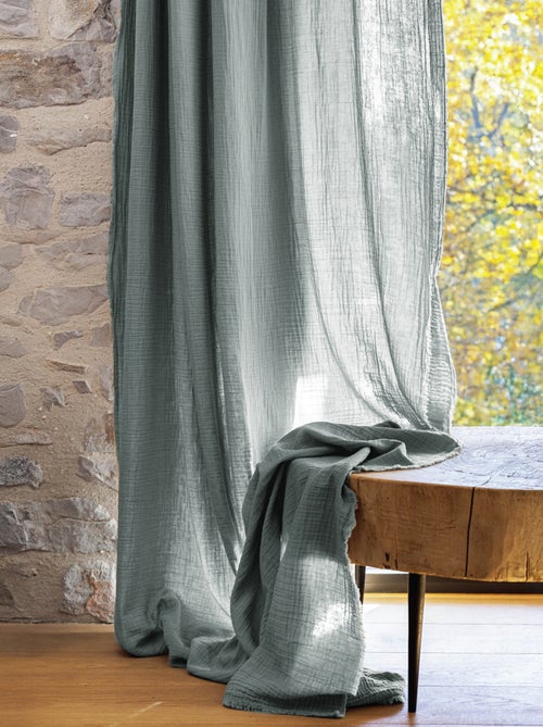 Rideau MILOS en mousseline de coton - Kiabi