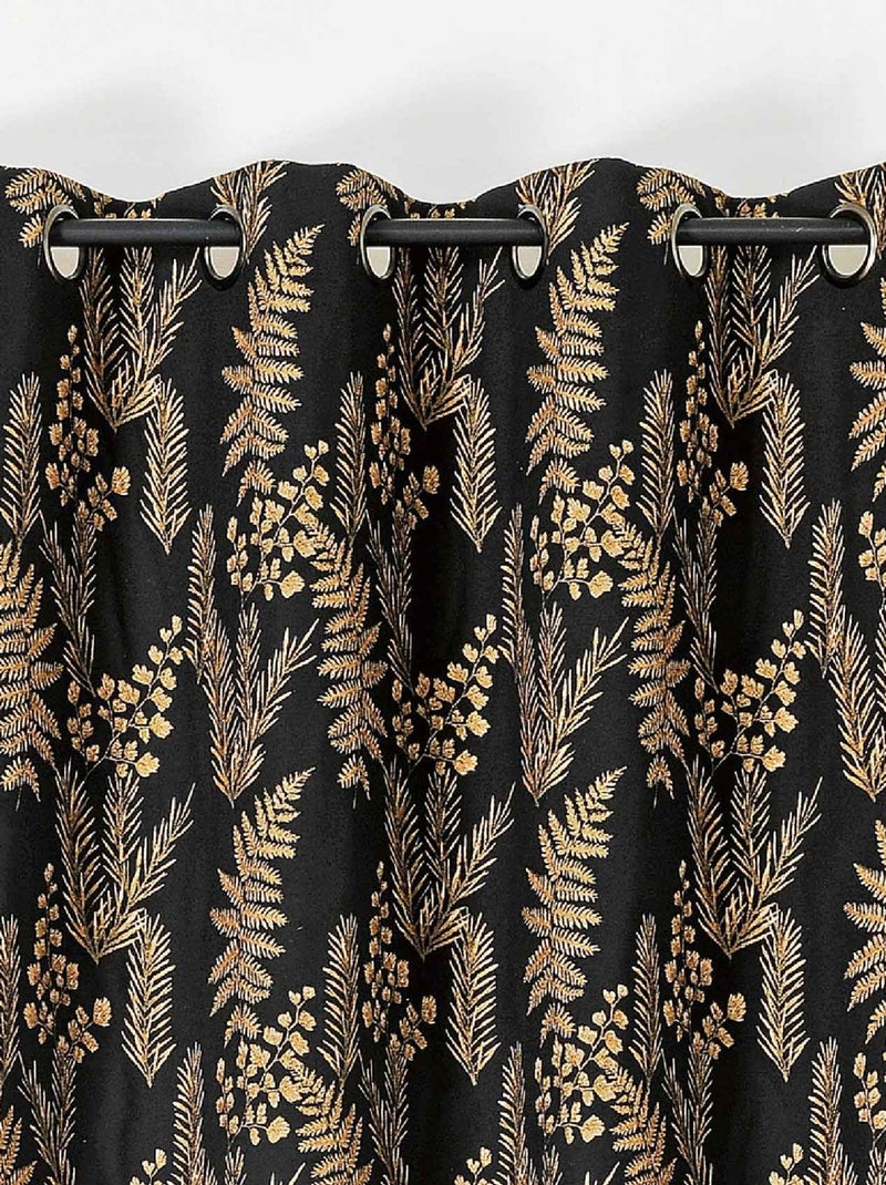 Rideau moderne chic poly-coton Noir - Kiabi