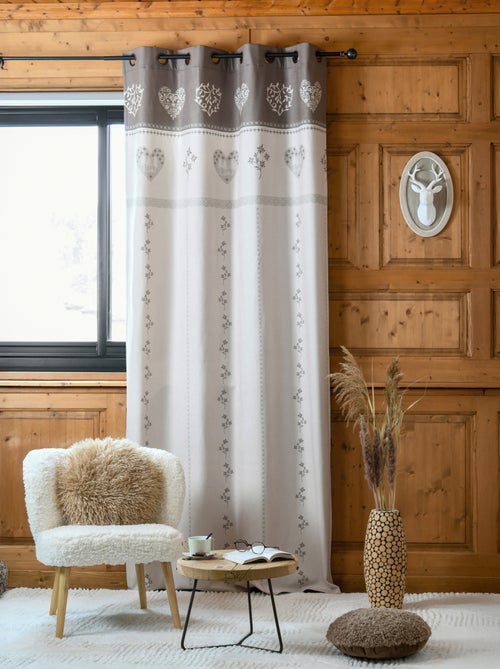 Rideau montagnard déco chalet - Kiabi