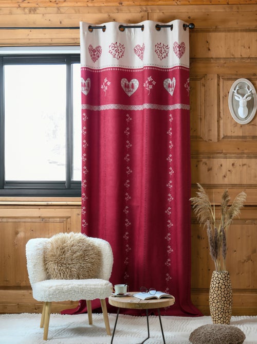 Rideau montagnard déco chalet - Kiabi