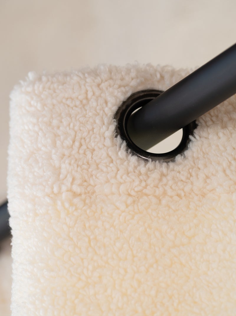 Rideau montagne  - Effet mouton Ecru - Kiabi