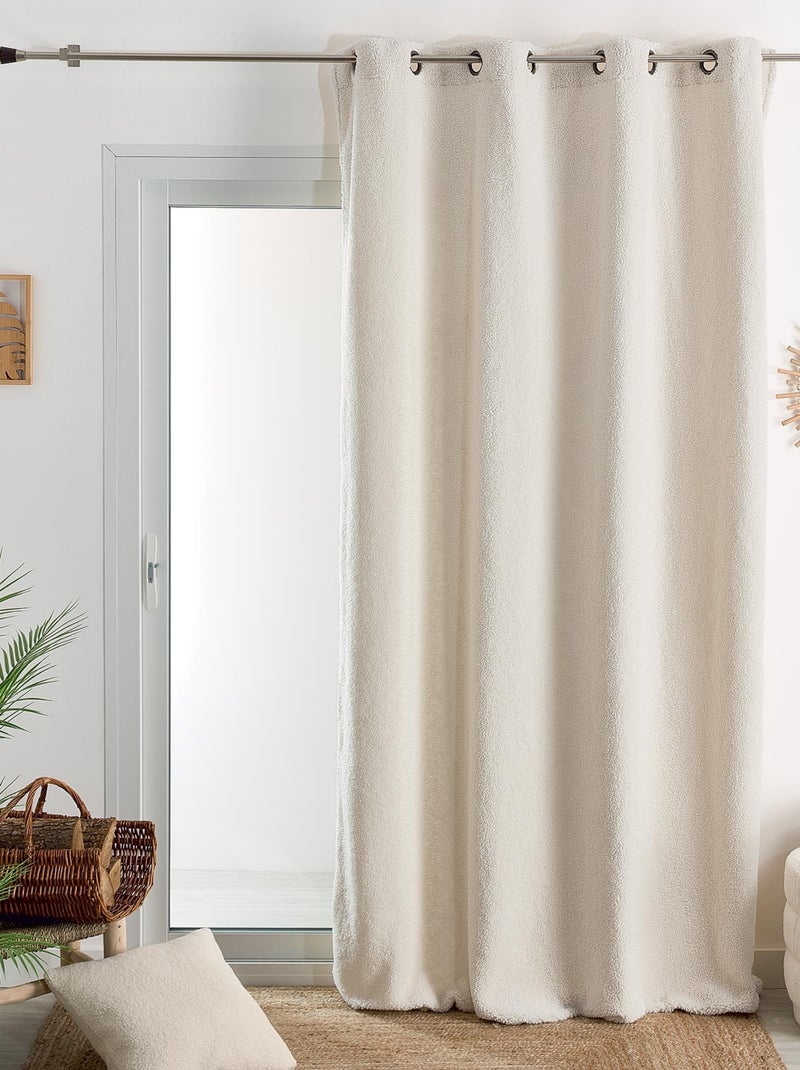 Rideau montagne  - Effet mouton Ecru - Kiabi