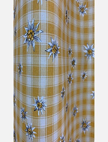 Rideau Montagne jaune à Carreaux Edelweiss