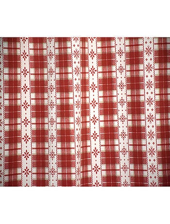 Rideau montagne rouge 135x250cm