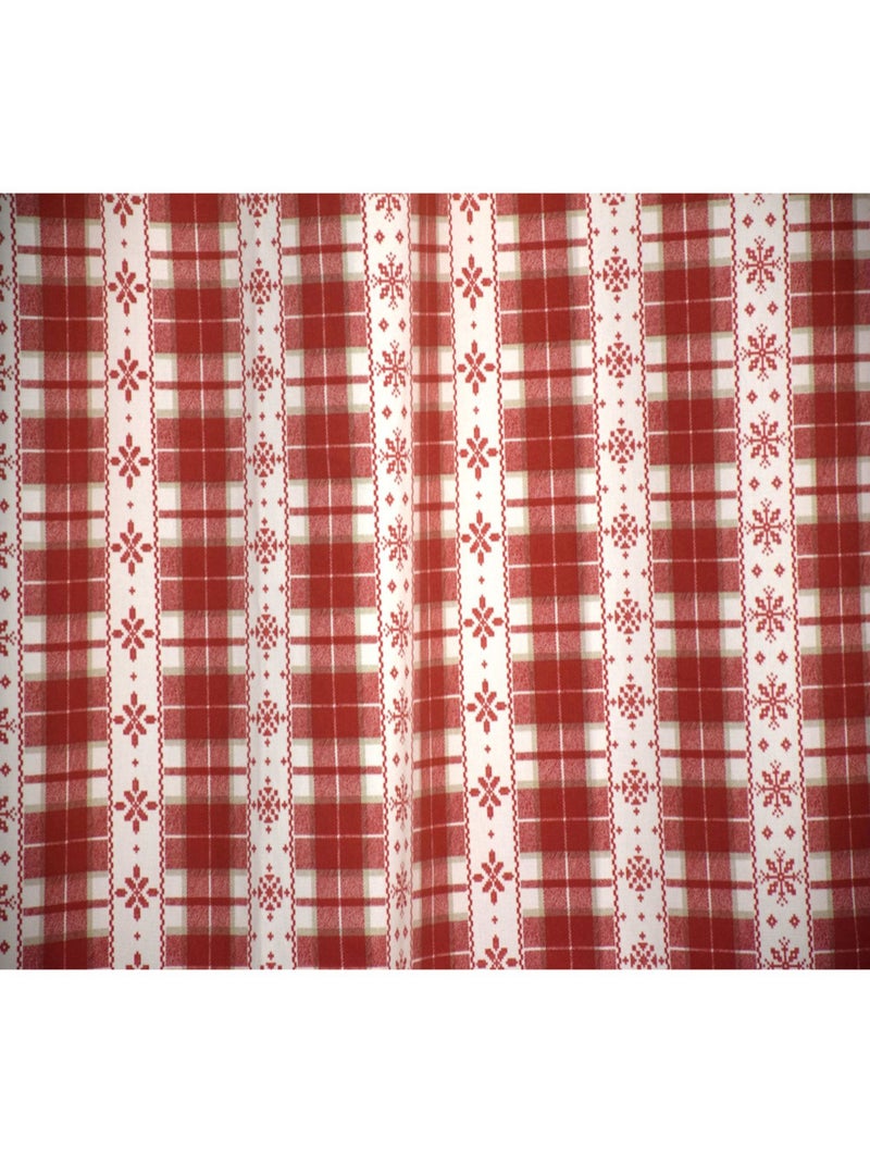 Rideau montagne rouge 135x250cm Rouge - Kiabi