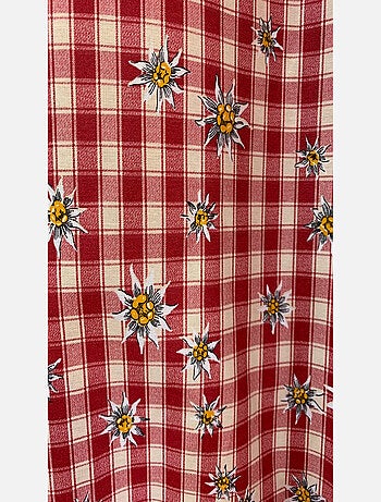 Rideau Montagne rouge à Carreaux Edelweiss