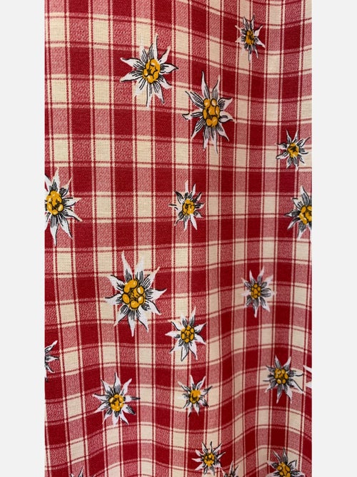 Rideau Montagne rouge à Carreaux Edelweiss - Kiabi