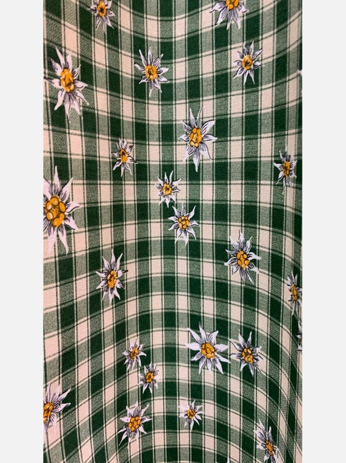 Rideau Montagne Vert à Carreaux Edelweiss - Kiabi