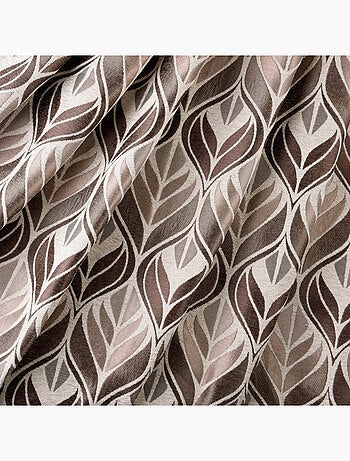 Rideau motif art déco - Effet velours à oeillets