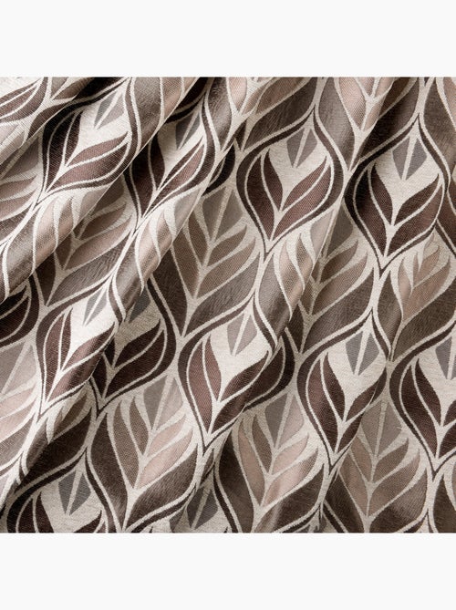 Rideau motif art déco  - Effet velours à oeillets - Kiabi