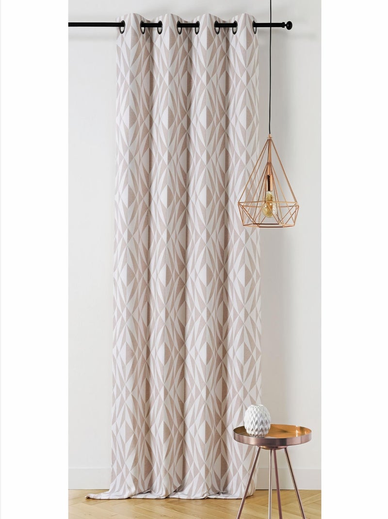 Rideau motif géométrique kaleo Rose - Kiabi