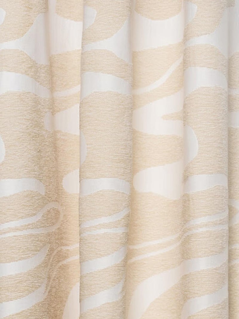 Rideau motif tigre tissage chenille Beige clair - Kiabi