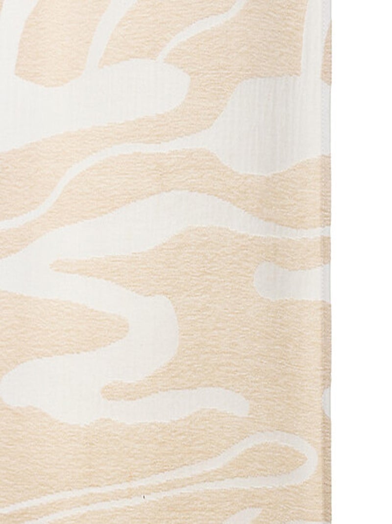 Rideau motif tigre tissage chenille Beige clair - Kiabi