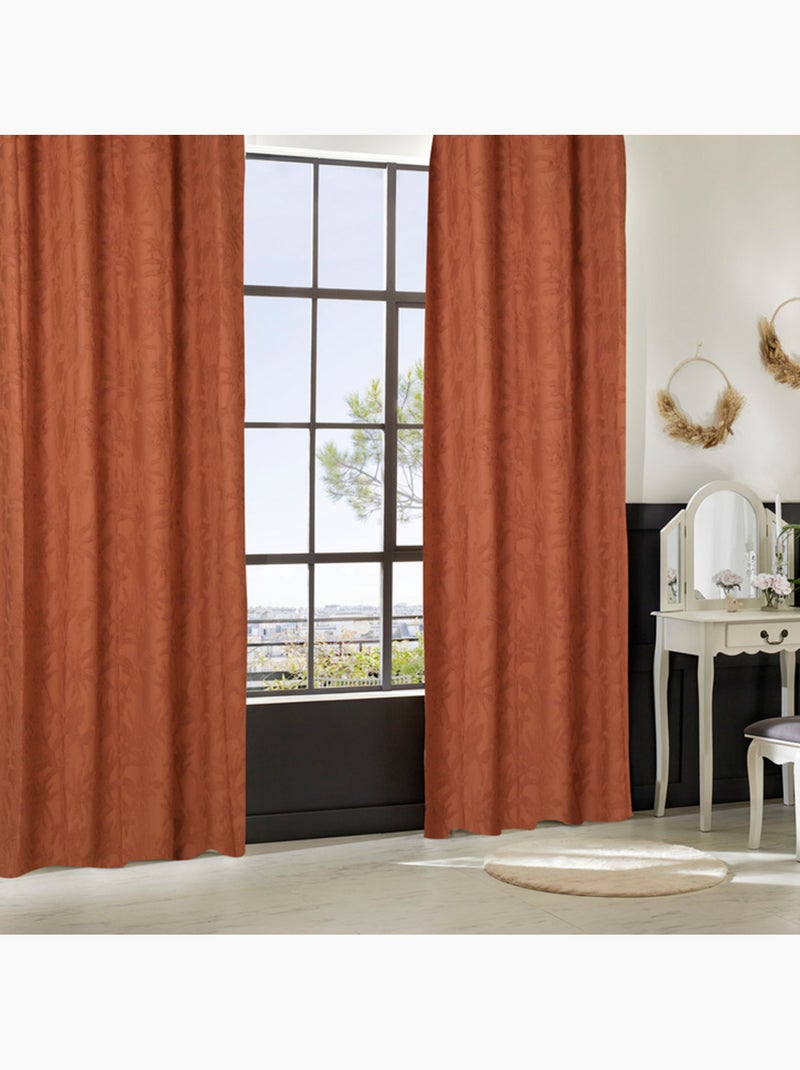 Rideau motif tuftés WILLOW Terracotta - Kiabi