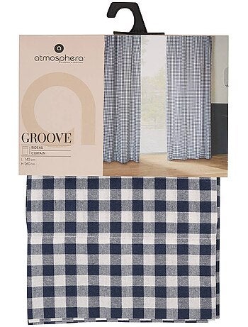 Rideau motif vichy en coton GROOVE