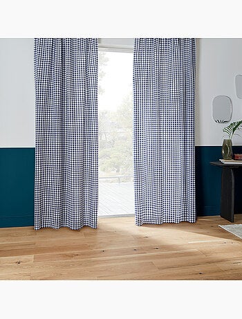 Rideau motif vichy en coton GROOVE