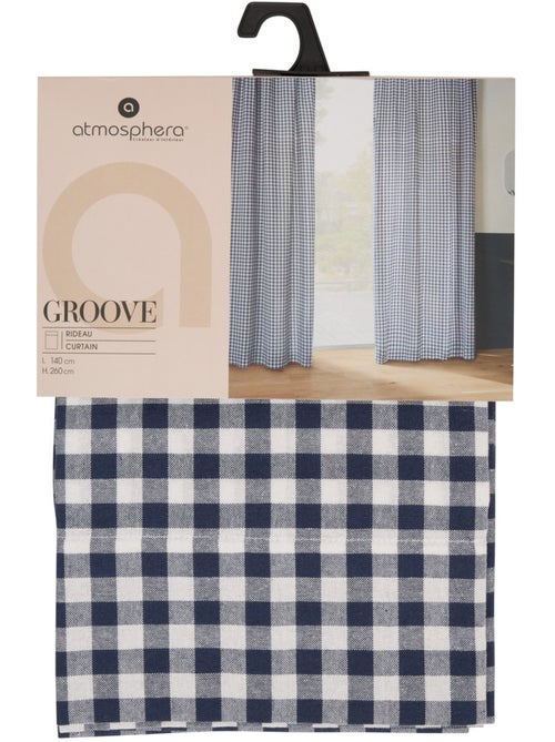 Rideau motif vichy en coton GROOVE - Kiabi