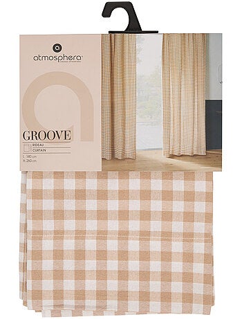 Rideau motif vichy en coton GROOVE