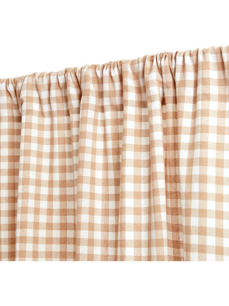 Rideau motif vichy en coton GROOVE Lin - Kiabi