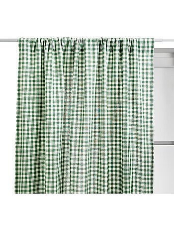 Rideau motif vichy en coton GROOVE