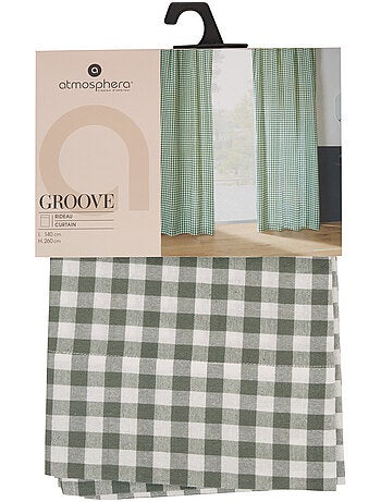 Rideau motif vichy en coton GROOVE