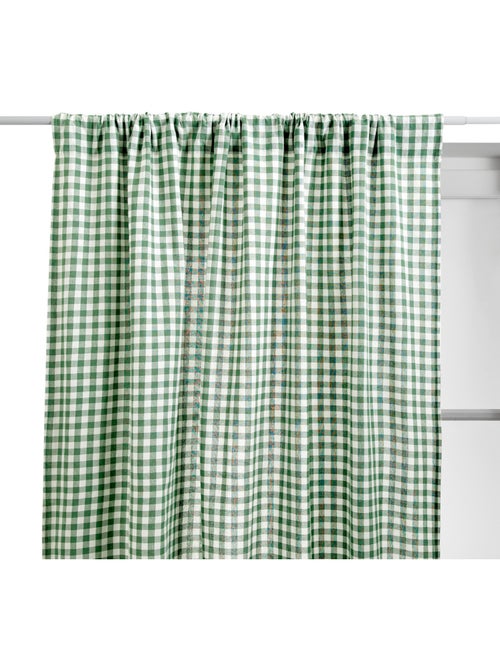 Rideau motif vichy en coton GROOVE - Kiabi Rideau motif vichy en coton GROOVE - Kiabi