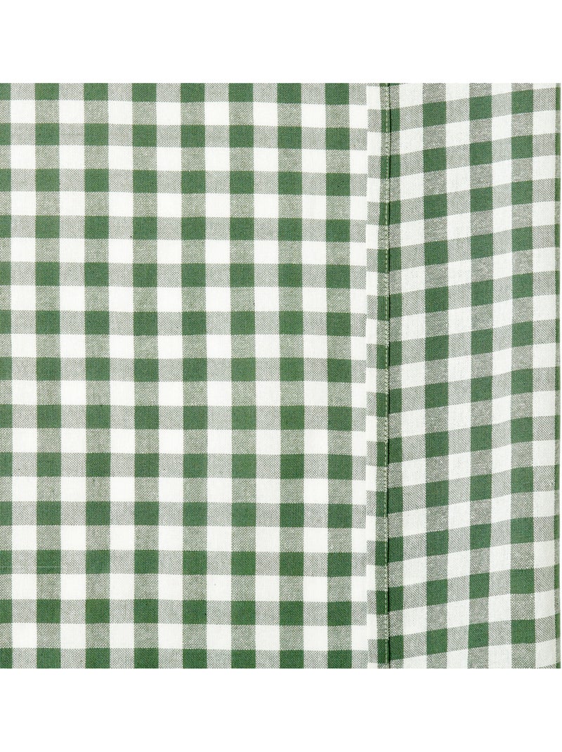 Rideau motif vichy en coton GROOVE Vert - Kiabi