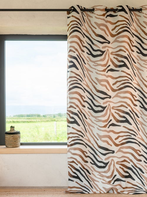 Rideau motif zèbre dégradé - Kiabi