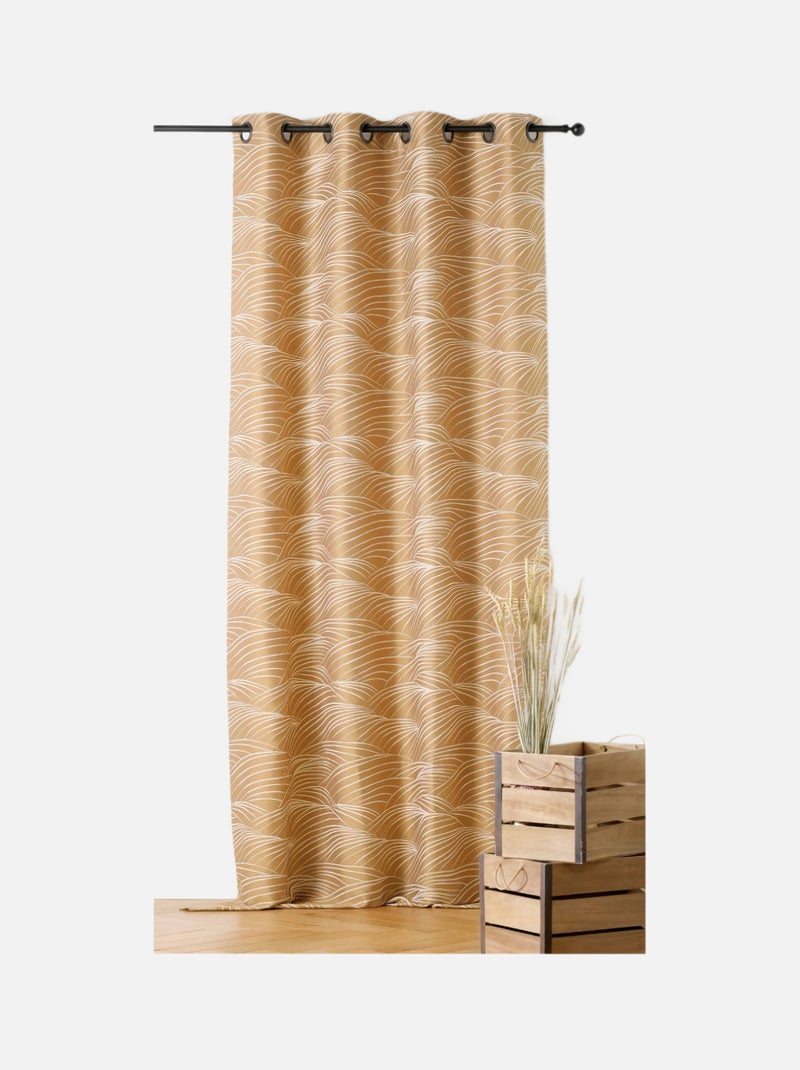 Rideau motifs coteaux de vigne Jaune - Kiabi