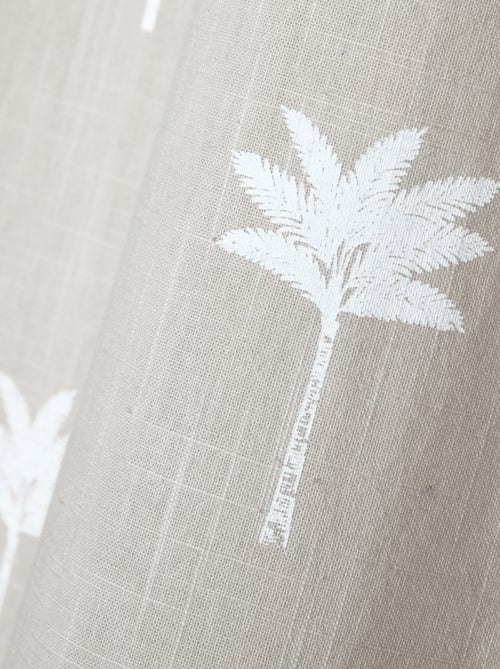 Rideau motifs palmier brodés - Kiabi