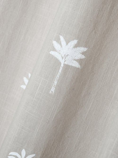 Rideau motifs palmier brodés - Kiabi