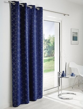 Rideau obscurcissant à motifs argentés