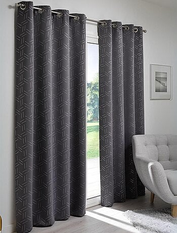 Rideau obscurcissant à motifs argentés