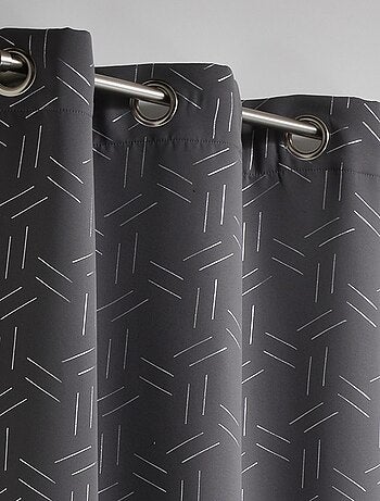 Rideau obscurcissant à motifs argentés