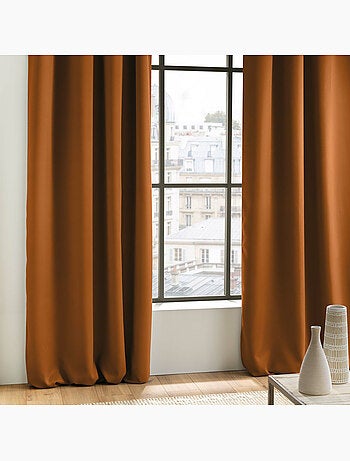 Rideau obscurcissant à œillets – Lot de 2 – Uni