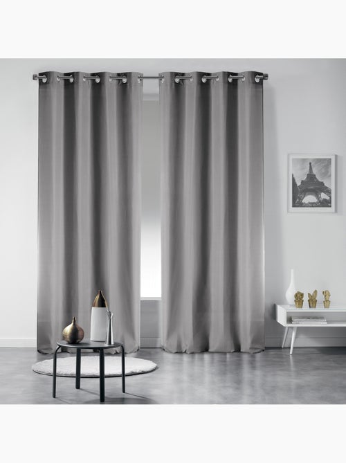 Rideau obscurcissant à œillets – Lot de 2 – Uni - Kiabi
