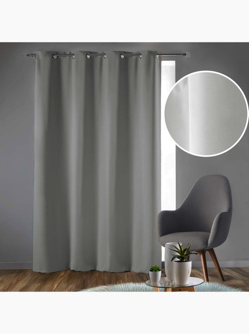 Rideau obscurcissant à œillets – Lot de 2 – Uni - Kiabi