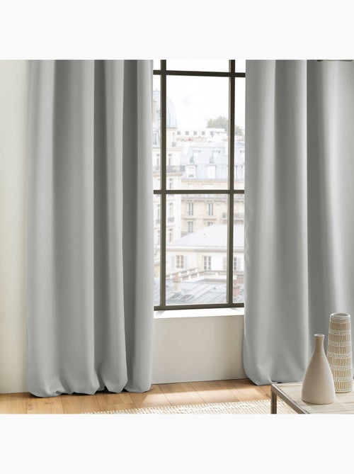 Rideau obscurcissant à œillets – Lot de 2 – Uni - Kiabi