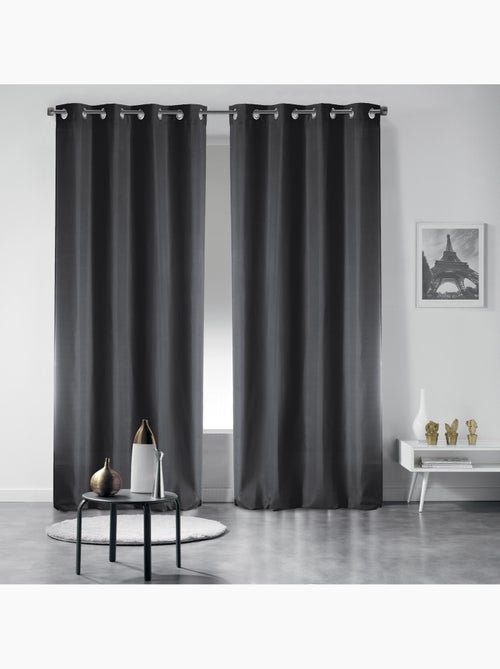 Rideau obscurcissant à œillets – Lot de 2 – Uni - Kiabi