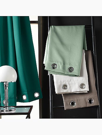 Rideau obscurcissant à œillets – Lot de 2 – Uni