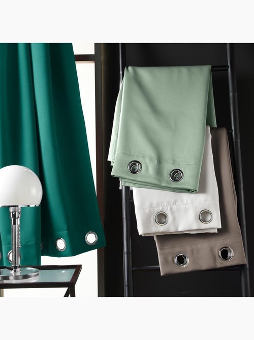 Rideau obscurcissant à œillets – Lot de 2 – Uni - Kiabi