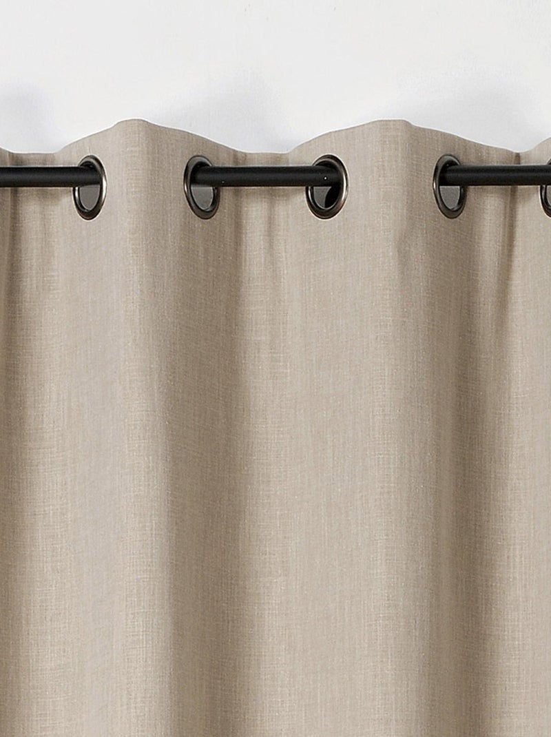 Rideau obscurcissant et isolant  -  - Effet tissé Beige clair - Kiabi