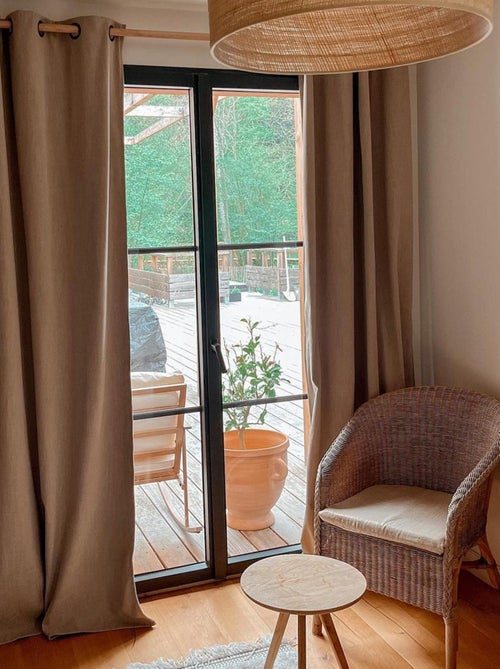 Rideau obscurcissant et isolant  -  - Effet tissé - Kiabi