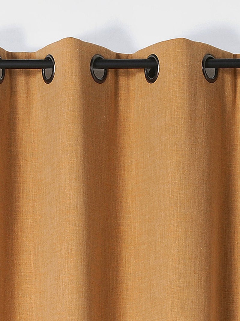 Rideau obscurcissant et isolant  -  - Effet tissé Jaune - Kiabi