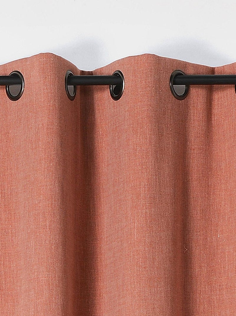Rideau obscurcissant et isolant  -  - Effet tissé Orange - Kiabi