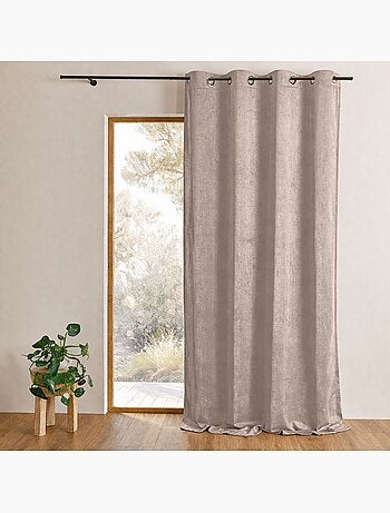 Rideau obscurcissant et isolant aspect velours