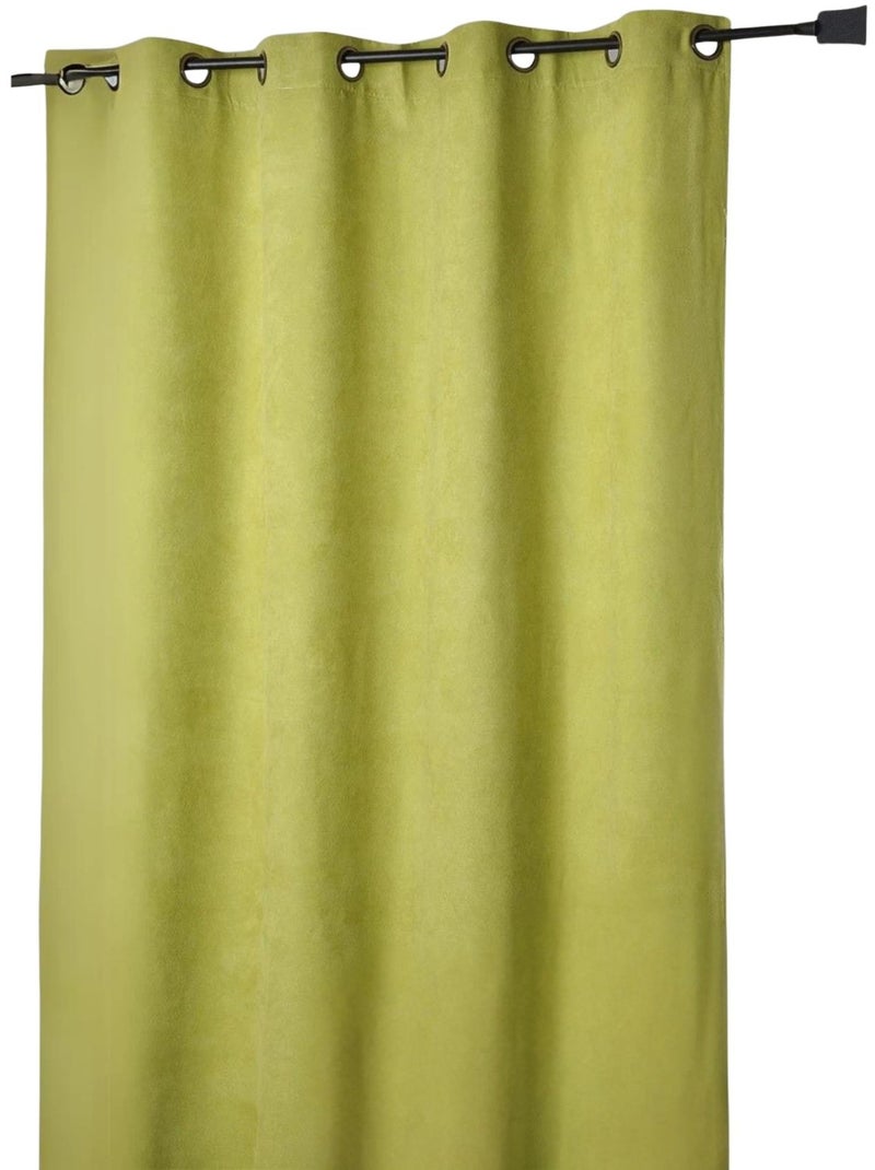 Rideau obscurcissant et isolant aspect velours Vert clair - Kiabi