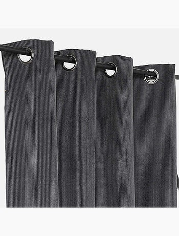 Rideau obscurcissant et isolant en velours côtelé