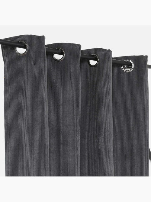 Rideau obscurcissant et isolant en velours côtelé - Kiabi